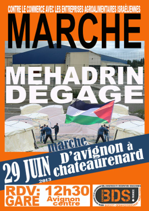 Affiche Marche Mehadrin Dégage